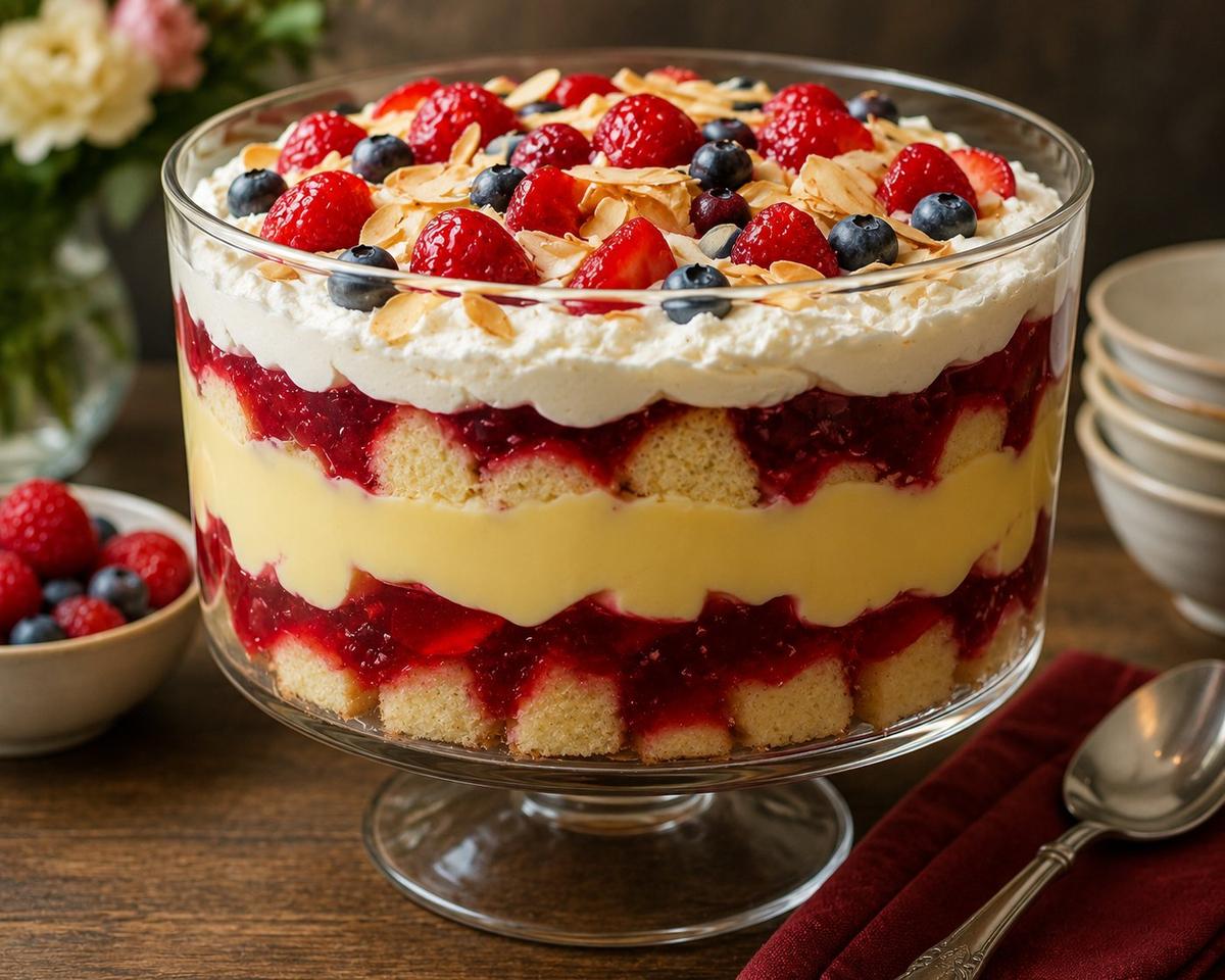 Homemade trifle
